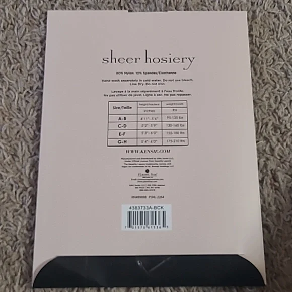 NANETTE LEPORE Sheer Hosiery Black Size C-D - Picture 5 of 6